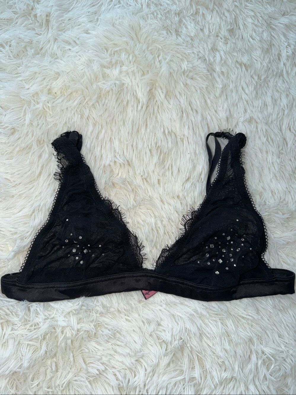 Size M black bra with diamonds Victoria’s Secret sexy little things